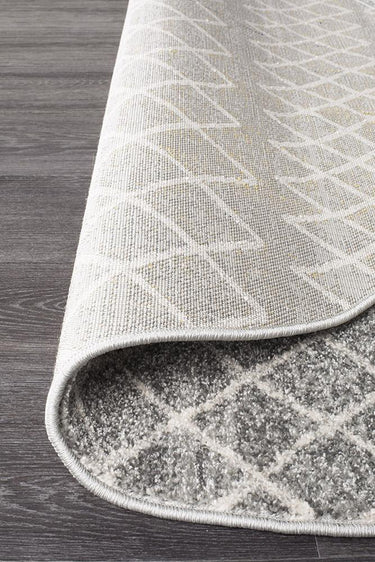 Neriah Grey Rustic Tribal Round Rug